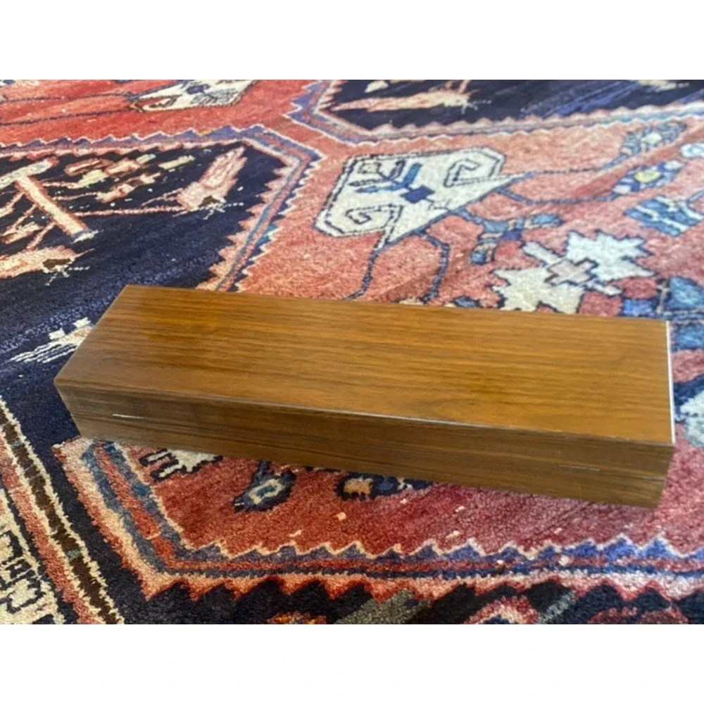 Vintage GERBER Legendary Blades 2 Pc Carving Set: Walnut Box Ron / Little Snick